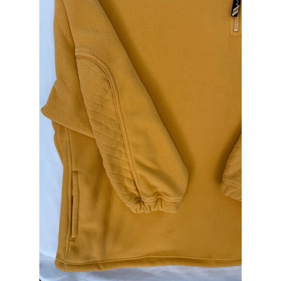Izod Perform X Women's 1/4 Zip Fleece Pullover Jacket slash pocket sz 1X–Yellow - Picture 2 of 10